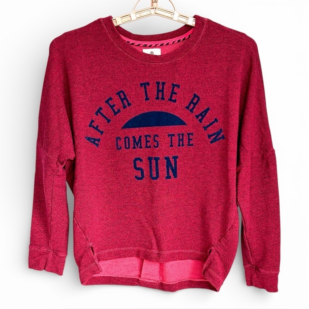 Anthropologie Sundry Sweatshirt Sz 0 Sm Stretch Comes The Sun Cozy Sporty  EUC